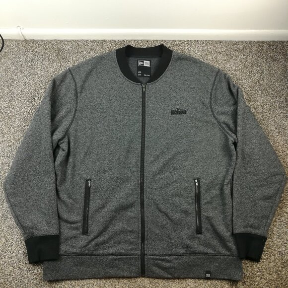 New Era x Wawa Jacket Bomber Full Zip Cotton Blend Black Mens 3XL Philadelphia